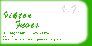 viktor fuves business card